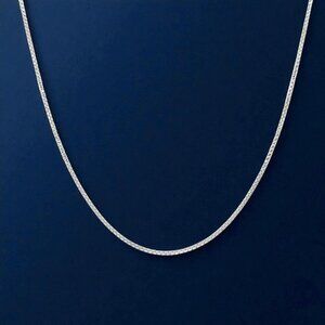 16" Box Chain in Rhodium Plated 925 Sterling Silver